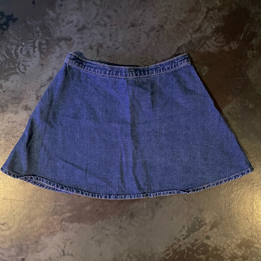 Blue Denim Mini Skirt - Picture 3 of 4